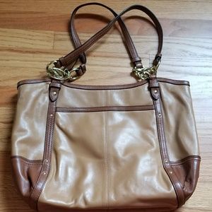 Alexandra tote in tan leather